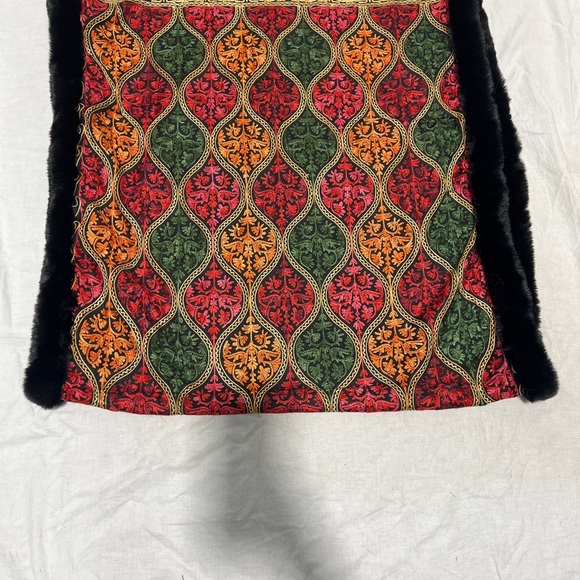 Pashmina shawl stole scarf for women | Wedding shawl | Bridal shawl |with fur - Picture 2 of 11